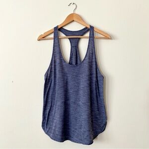 Lululemon Blue Racerback Pleated Detail Yoga Athletic Tank Top